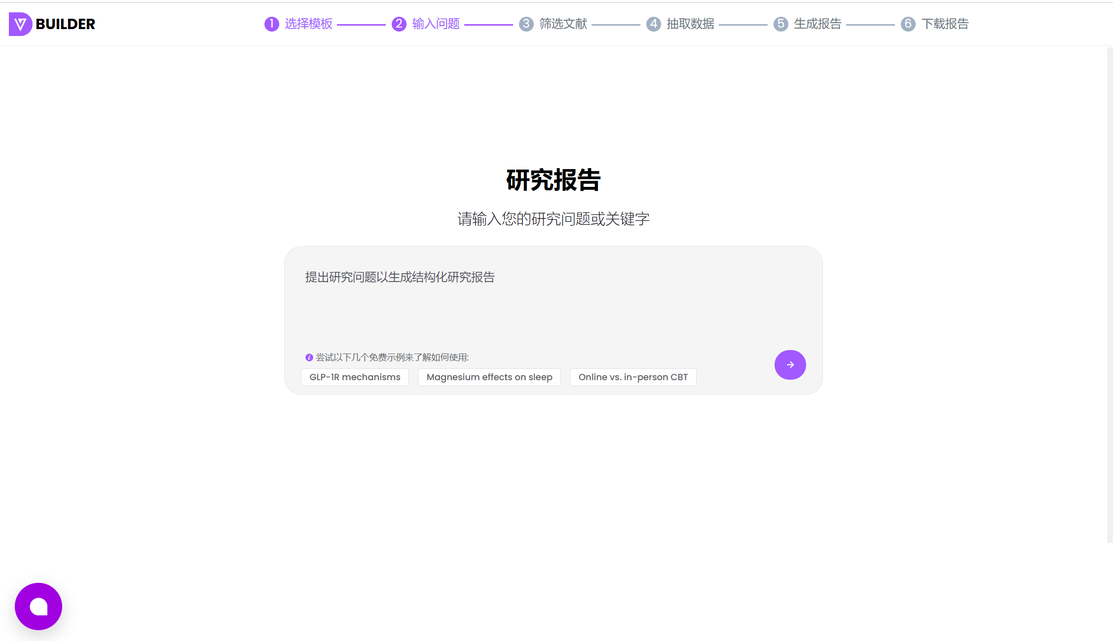 输入研究问题